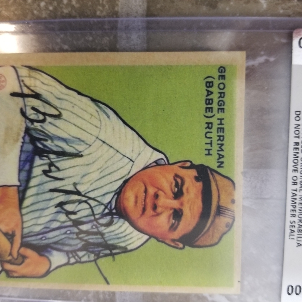 Babe Ruth 1933 Big League chewing gun card.